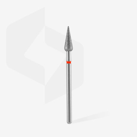 Staleks Punta diamantata, rosso, diametro 4 mm - lunghezza punta 12 mm