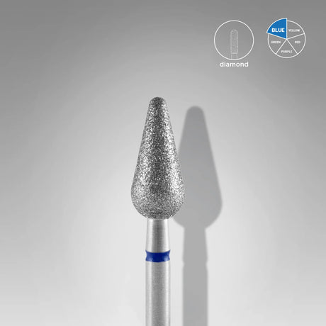 Staleks Punta diamantata, blu, diametro 5 mm - lunghezza punta 12 mm