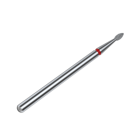 Staleks Punta diamantata Goccia, rosso, diametro 1.6 mm - lunghezza punta 4 mm