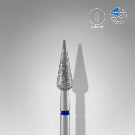 Staleks Punta diamantata, blu, diametro 4 mm - lunghezza punta 12 mm