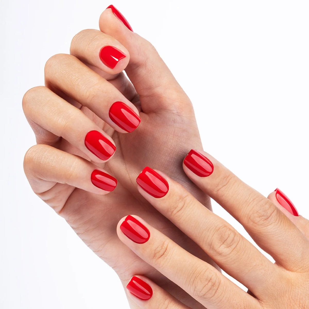 Flex Gel Press Ons 30 pz - Bold Red Short Square