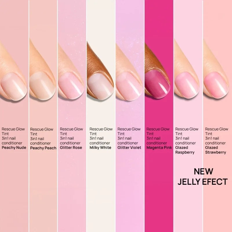 Rescue Glow Tint 3 in 1 Nail Conditioner Glazed Strawberry 7,2ml
