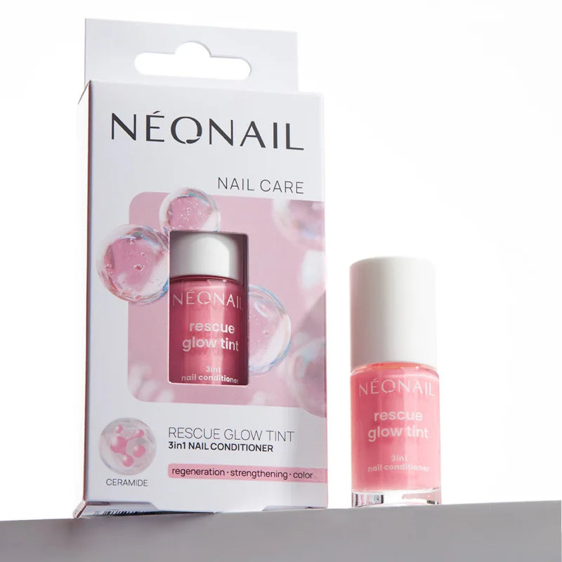 Rescue Glow Tint 3 in 1 Nail Conditioner Glitter Rose 7,2ml