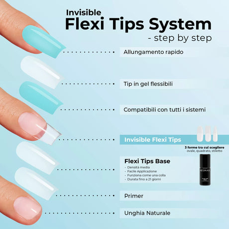 Invisible Flexi Tips - Trasparenti Stiletto 300pz