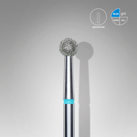 Staleks Punta diamantata a sfera, blu, diametro punta 4 mm