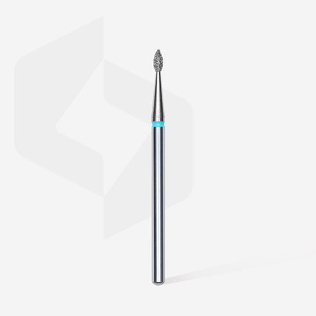 Staleks Punta diamantata Goccia, blu, diametro 1.6 mm - lunghezza punta 4 mm