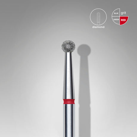 Staleks Punta diamantata a sfera, rosso, diametro punta 2.7 mm