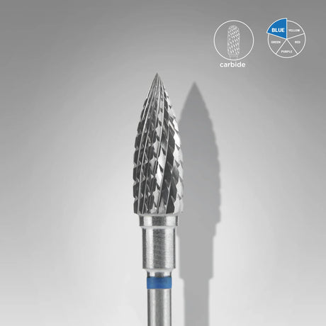 Staleks Punta Carbide Fiamma, blu, diametro 5 mm - lunghezza punta 13.5 mm