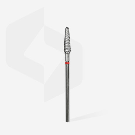 Staleks Punta Carbide Tronco, rosso, diametro 4 mm - lunghezza punta 13 mm