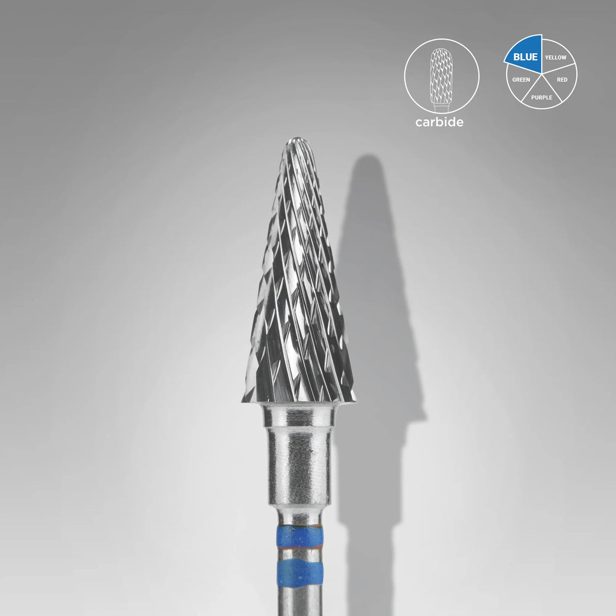 Staleks Punta Carbide Cono PER MANCINI, blu, diametro 6 mm - lunghezza punta 14 mm