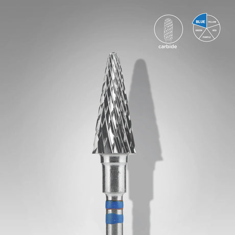 Staleks Punta Carbide Cono PER MANCINI, blu, diametro 6 mm - lunghezza punta 14 mm