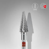 Staleks Punta Carbide Cono PER MANCINI, rosso, diametro 6 mm - lunghezza punta 14 mm