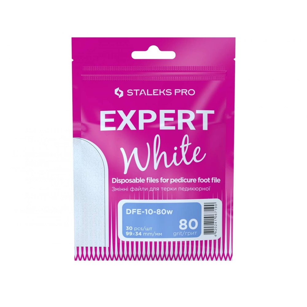 Ricambi adesivi con spugnetta EXPERT 10 per lima base dritta - 30 pezzi BIANCO