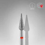 Staleks Punta diamantata, rosso, diametro 4 mm - lunghezza punta 12 mm