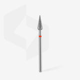 Staleks Punta diamantata, rosso, diametro 4 mm - lunghezza punta 12 mm