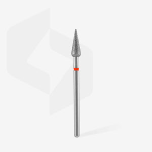 Staleks Punta diamantata, rosso, diametro 4 mm - lunghezza punta 12 mm