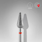Staleks Punta diamantata, rosso, diametro 5 mm - lunghezza punta 12 mm