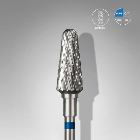 Staleks Punta Carbide Tronco, blu, diametro 6 mm - lunghezza punta 14 mm