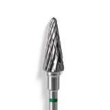 Staleks Punta Carbide Cono, Verde, diametro 6 mm - lunghezza punta 14 mm
