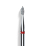 Staleks Punta diamantata Goccia, rosso, diametro 1.6 mm - lunghezza punta 4 mm