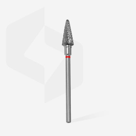 Staleks Punta Carbide Cono, rosso, diametro 6 mm - lunghezza punta 14 mm