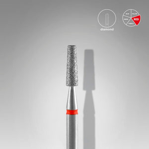 Staleks Punta diamantata Tronco, rosso, diametro 2.5 mm - lunghezza punta 8 mm