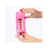 Flex Gel Press Ons 30 pz - Bold Red Short Square