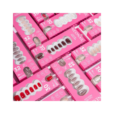 Flex Gel Press Ons 32 pz - Baby Boomer Rose Medium Almond