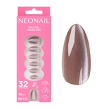 Flex Gel Press Ons 32 pz - Blush Cat Eye Medium Almond