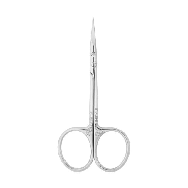 Forbici professionali per cuticole con punta a gancio EXCLUSIVE 23 TYPE 1 (Design: Fior di Magnolia) - Staleks