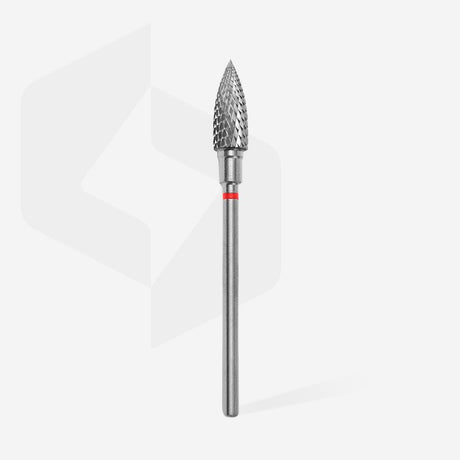 Staleks Punta Carbide Fiamma, rosso, diametro 5 mm - lunghezza punta 13.5 mm