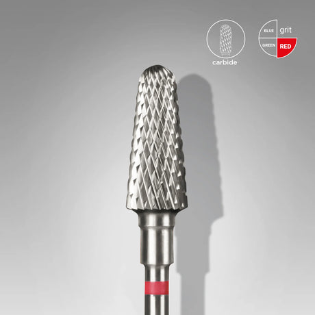 Staleks Punta Carbide Tronco, rosso, diametro 6 mm - lunghezza punta 14 mm