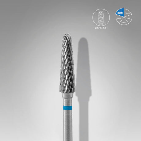 Staleks Punta Carbide Tronco, blu, diametro 4 mm - lunghezza punta 13 mm