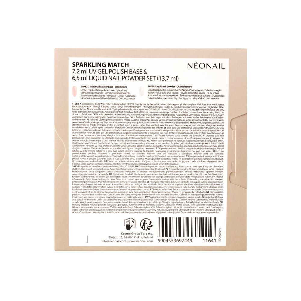 Sparkling Match – Set Base 7,2 ml & Polvere Unghie Liquida 6,5 ml