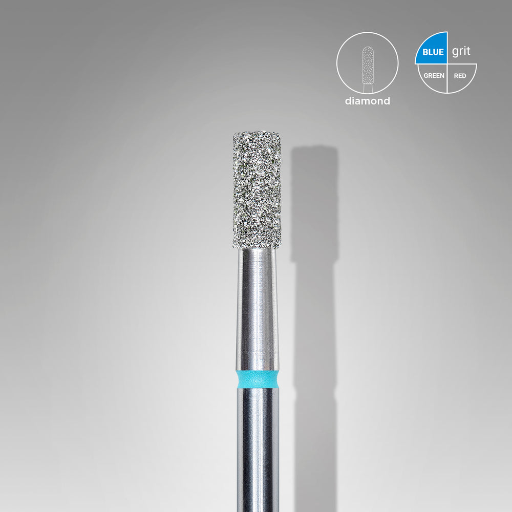 Staleks Punta diamantata Cilindro, blu, diametro 2.5 mm - lunghezza punta 6 mm