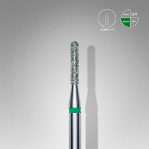 Staleks Punta diamantata Cilindro Tondo, verde, diametro 1.4 mm - lunghezza punta 8 mm