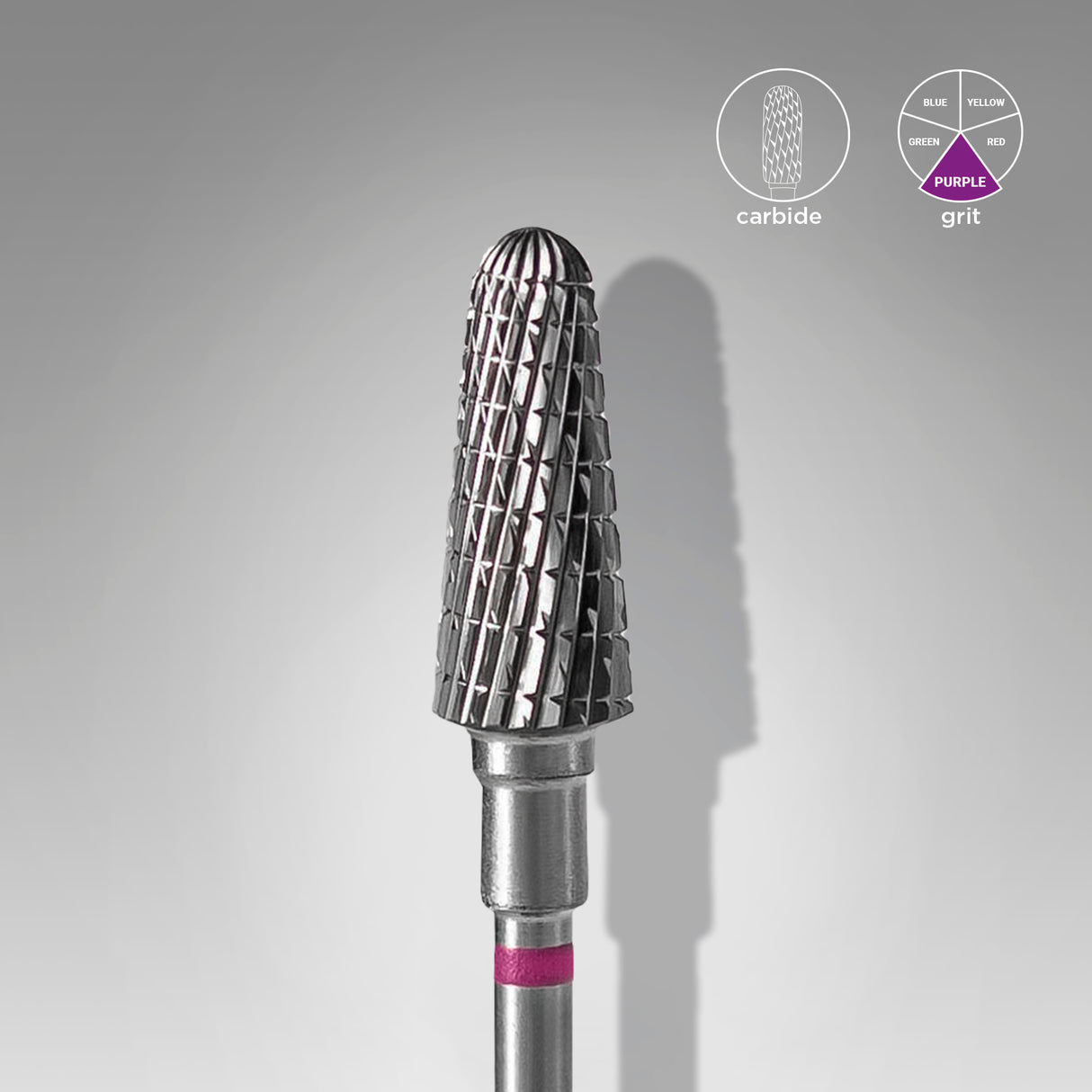 Staleks Punta Carbide Tronco, viola, diametro 6 mm - lunghezza punta 14 mm