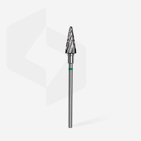 Staleks Punta Carbide Cono, Verde, diametro 6 mm - lunghezza punta 14 mm