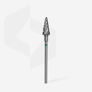 Staleks Punta Carbide Cono, Verde, diametro 6 mm - lunghezza punta 14 mm